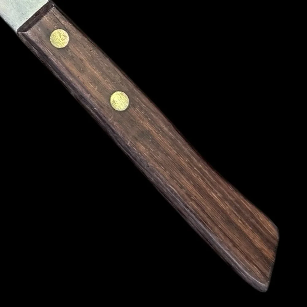Serrated Butcher‎ Knife Stainless Steel Japan Wood Handle